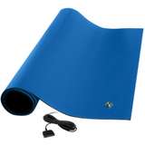 Rubber Table Mat, Includes Hardware, Smooth, Royal Blue, 24" x 72" x .080" redirect to product page